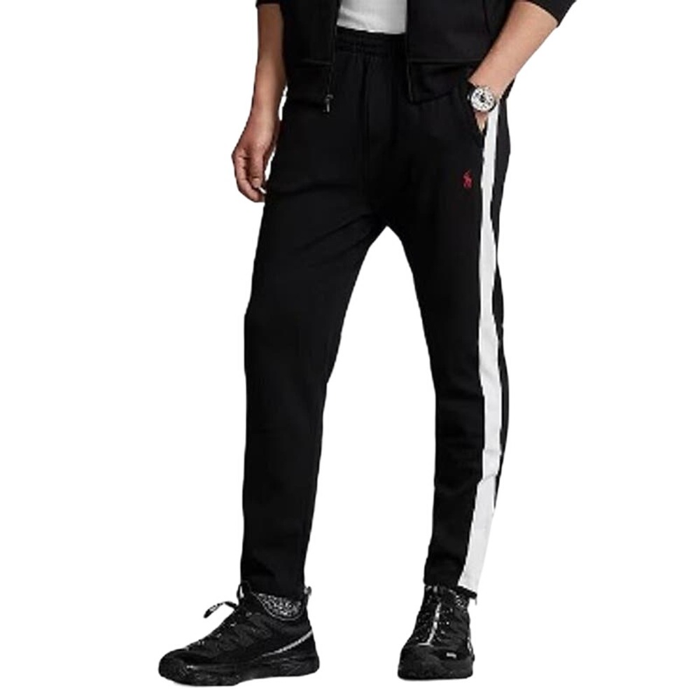 NWT Polo Ralph Lauren - Big & Tall - BLACK w/White Stripe Track Suit Pants 3XLT